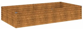corten acél kerti magaságyás 195x100x36 cm