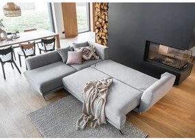 Kinyitható sarokkanapé LARDE, petrolkék Változat: Bal sarok