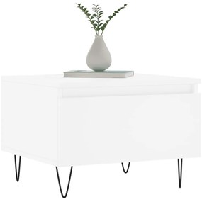 2 db fehér szerelt fa dohányzóasztal 50 x 46 x 35 cm