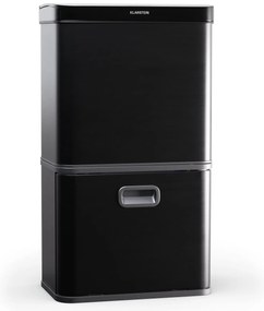 Klarstein Touchless, szenzoros szemétkosár, 56 l, rozsdamentes acélból, 3 kosár, Soft-Close záródás, elemmel működő, LED kijelző, időzítő