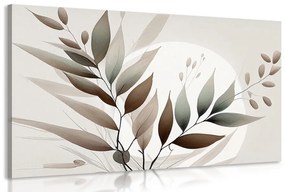 Kép minimalista levelek boho stílusban - 60x40