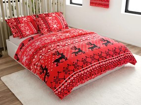 Mikroplüss ágyneműhuzat BLACK DEERS piros Ágyneműhuzat mérete: 70 x 90 cm | 140 x 200 cm