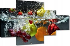 Vászonkép 130x80 Gyümölcsök a vízbe esve