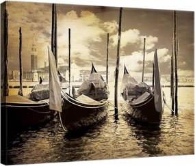 Vászonkép 80x60 Velence gondolák csatornák Olaszország marina városkép