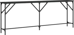 vidaXL fekete szerelt fa tálalóasztal 200x29x75 cm