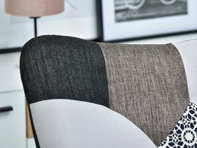 Fotel Sibyla (patchwork + fekete bükk). Akció -15%. 1110396
