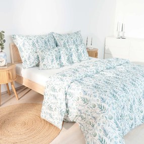 Goldea pamut ágyneműhuzat deluxe - akvarell levelek 140 x 200 és 70 x 90 cm