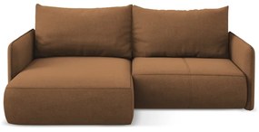 Narancssárga kinyitható-tárolóhelyes sarokkanapé (bal oldali) Nanea – Makamii