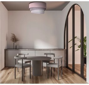 Duolla - Mennyezeti lámpa TRIO 1xE27/15W/230V d. 45 cm rózsaszín/szürke/fehér
