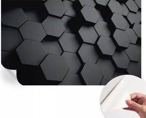 Mosható öntapadós fotótapéta étkezőbe Hatszögletű 3D 416x254 cm