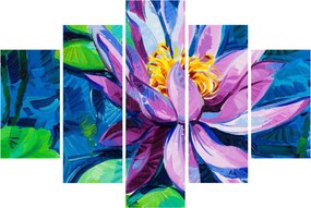 Egy vízi liliom képe a vízen (150x105 cm)