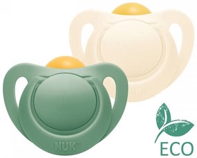 NUK For Nature latex cumi  6-18 h 2 db box zöld, vel. 6-18 m
