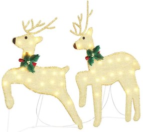 LED rénszarvasok 4 pcs Arany szövet