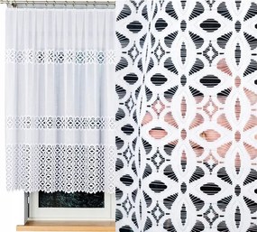 Jacquard függöny Adrianna 400x140cm egyenes virágmintás (kész) szegéllyel