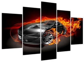 Lángoló autó képe (150x105 cm)