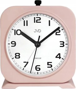 Rózsaszín Matt Fém Négyzet Alakú Retro Ébresztőóra Jvd SRP2220.1 10x11 cm