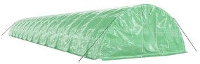 zöld acélvázas melegház 120 m² 24 x 5 x 2,3 m
