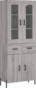 vidaXL szürke sonoma szerelt fa magasszekrény 69,5 x 34 x 180 cm