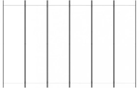 6 paneles fehér szövet térelválasztó 300x200 cm