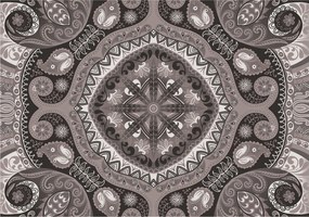 Fotótapéta Szürke Paisley Geometrikus Minimalizmus Elegáns 300x210 +ragasztó