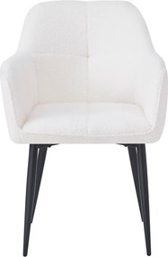 Étkezőszék, fehér/fekete, SENER