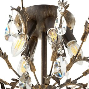 ONLI - Mennyezeti lámpa TERESA 5xE14/6W/230V bronzszínű