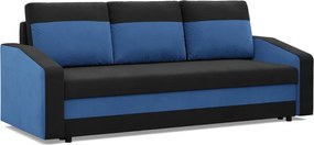 Hewlet kanapéágy, szövet anyag, bonell töltet, fekete - kék