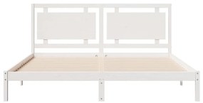 fehér tömör fa extra hosszú ágykeret matrac nélkül 200 x 220 cm