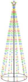 vidaXL kúp alakú karácsonyfa 310 színes LED-del 100 x 300 cm