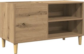 vidaXL kézműves tölgy színű szerelt fa hanglemezszekrény 84,5x38x48 cm