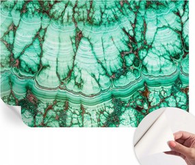 Öntapadós tapéta Divatos 3D fali ragasztóval Zöld minták 104x70 cm