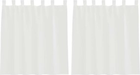 vidaXL 2 db fehér fátyolfüggönyök hurokkal 140x140 cm