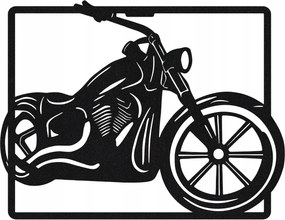 Kép Áttört Fali Dekoráció Motor Fekete Velúr