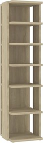 vidaXL sonoma tölgy színű szerelt fa cipőszekrény 27,5 x 27 x 102 cm