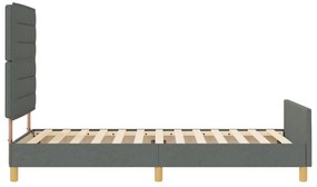 Sötétszürke Szövet Ágykeret 90x200 cm