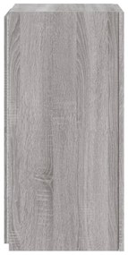 szürke sonoma színű fali TV-szekrény LED-ekkel 30,5x35x70 cm