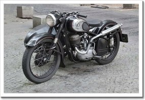 Poszterek keretben 60x40 Klasszikus motorkerékpár Motor