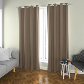 2x OXFORD világosbarna függöny 140x250 cm