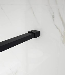 Erga Paris, Beépíthető zuhanykabin 120x200 cm, fekete keretben, 8 mm-es átlátszó üveg, fekete profil, ERG-V02-PARIS-120x200-BF