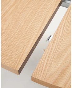 Natúr színű bővíthető étkezőasztal tölgyfa dekoros asztallappal 90x120 cm Montuiri – Kave Home