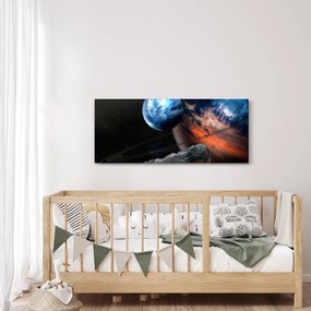 Egy bolygó képe az űrben (120x50 cm)
