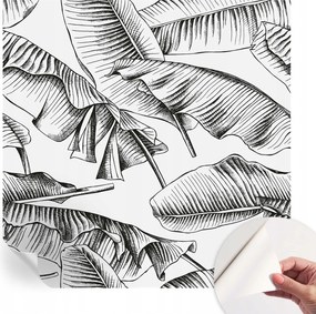 Öntapadós fotótapéta a konyhába Mosható Banán levelek 250x250 cm