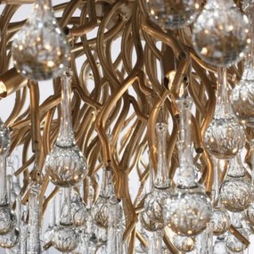 Paul Neuhaus 8092-11 - Felületre szerelhető csillár  ICICLE 14xG9/40W/230V átm. 100 cm réz