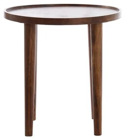 Akácfa kerek tárolóasztal ø 45 cm Qiano – Light &amp; Living