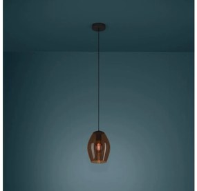 Eglo 390159 - Csillár zsinóron ESTANYS 1xE27/40W/230V barna