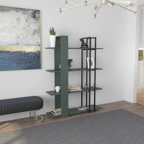 Onno könyvespolc, zöld-fekete, 120 cm