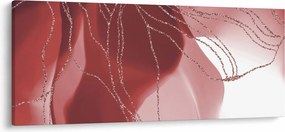 Kép - Piros absztrakt virág N⁰1 (120x50 cm)