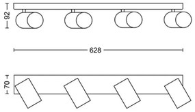 Philips - Spotlámpa KOSIPO 4xGU10/5,5W/230V