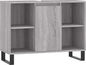 vidaXL szürke sonoma színű szerelt fa mosdószekrény 80 x 33 x 60 cm