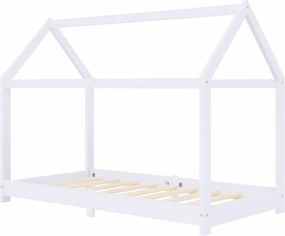 vidaXL fehér tömör fenyőfa gyerekágy-keret 80 x 160 cm